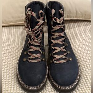 Navy Lace-Up Combat Boots